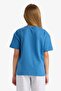 Relax Fit Crew Neck Printed Short Sleeve T-Shirt Girl Child G0469A825Au - 6