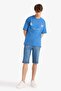 100% Cotton Boxy Fit Crew Neck Printed Short Sleeve T-Shirt F8594Ax25Hs - 2