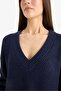 Oversize Wide Fit V-Neck Knitwear Sweater Z7135Az25Wn - 4