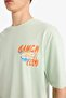 100% Cotton Boxy Fit Crew Neck Back Print Short Sleeve T-Shirt F8569Ax25Hs - 5