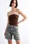 100% Cotton Regular Fit Jean Shorts F9553Ax25Sm - 6