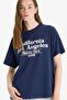 Oversize Crew Neck Printed Short Sleeve T-Shirt F8832Ax25Au
