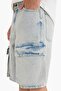 100% Cotton Baggy Fit Cargo Pocket Jean Bermuda Shorts F5022Ax25Sm - 7