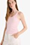 Fitted U-Neck Ribbed Camisole Undershirt F7818Ax25Au - 3