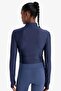 Slim Fit Slim Fit Mock Neck Printed Ultra Flexible Zippered Cardigan E7717Ax25Au - 7