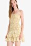 Strapless Floral Mini Dress F5115Ax25Sm - 3