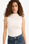 Fitted Half Turtleneck Ribbed Undershirt F7896Ax25Au
