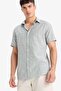 100% Cotton Striped Short Sleeve Shirt F6400Ax25Sm