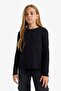 Okul Crew Neck Basic Ribbed Long Sleeve T-Shirt Girl Child B2387A825Au - 3