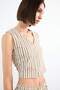 Fitted Striped V Neck Blazer Vest F9014Ax25Sm - 5