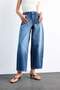 Wide Baggy Fit Washed Jean Trousers F7501Ax25Sm - 6