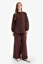 Relax Fit Crew Neck Seersucker Textured Long Sleeve Tunic D4145Ax25Au - 2