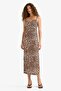 Bodycon Body Wrap Leopard Print Strap Maxi Dress F9511Ax25Hs - 3