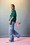 Wideleg Cargo Fit Wide Leg Cargo Jean Pants with Pockets for Girls E5878A825Au