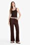 Flare Fit Wrinkled Regular Waist Trousers F7659Ax25Hs - 3