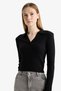 Slim Fit Slim Fit Polo Neck Knitwear Sweater X4929Az25Wn - 3