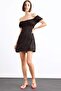 A-Line Floral Wrap Open Shoulder Mini Dress G0281Ax25Sm - 2