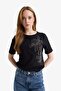 100% Cotton Regular Fit Crew Neck Embroidery Print Printed Combed Cotton Short Sleeve T-Shirt F6479Ax25Au - 3