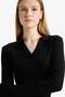 Slim Fit Slim Fit Polo Neck Knitwear Sweater X4929Az25Wn - 4