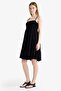 Strappy Crinkle Fabric Black Mini Dress F7225Ax25Sm - 2