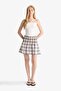 A-Line Checkered Mini Skirt F7295Ax25Sm - 2