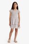Short-Sleeved Floral Moroccan Summer Dress for Girls F6420A825Hs - 3