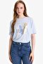 Regular Fit Crew Neck Printed Short Sleeve T-Shirt 	   E1164Ax25Sp - 4