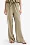 Wide Leg Double Pocket Regular Waist Standard Length Trousers D1009Ax25Sp - 4