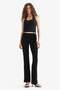 Flare Fit Normal Waist Tie Standard Length Black Pants F8196Ax25Sm