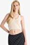 Slim Fit Slim Fit Halter Neck Knitwear Undershirt F8367Ax25Hs - 4