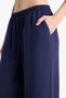 100% Cotton Wide Leg Regular Waist Muslin Trousers F5834Ax25Hs - 5