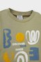 Crew Neck Printed Short Sleeve T-Shirt Baby Boy D7928A525Sm - 2