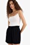 Regular Waist Short Leg Crinkle Viscose Shorts F3101Ax25Hs - 4