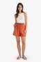 High Waist Elasticated Straight Leg Shorts F0487Ax25Sm - 2