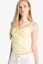 Fitted Lace Collar Combed Cotton Undershirt F6258Ax25Hs - 4