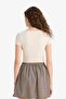 Fitted U-Neck Basic T-Shirt C6102Ax25Sm - 7