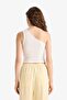Slim Fit Slim Fit One Shoulder Lace White Undershirt F5946Ax25Hs - 6