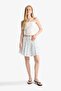 Floral High Waist Combed Cotton Lining Crinkle Viscose Mini Skirt F7223Ax25Hs - 3