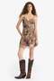 V-Neck Leopard Print Chiffon Strap Mini Dress F7946Ax25Sm - 2