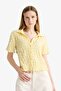 Fitted Textured Short Sleeve Shirt F4847Ax25Hs - 3