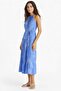 Halter Neck Patterned Lace-Up Crinkle Viscose Sleeveless Midi Dress F7065Ax25Sm - 3