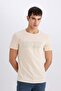100% Cotton Slim Fit Slim Fit Crew Neck Printed Short Sleeve T-Shirt E0577Ax25Sm - 3