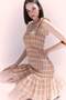 Checkered Strappy Mini Dress F5131Ax25Sm - 3