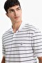 100% Cotton Regular Fit Polo Neck Short Sleeve Striped T-Shirt D7636Ax25Sp - 5