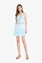 Gingham Regular Waist Combed Cotton Lined Pleated Mini Skirt F2760Ax25Sm