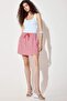 A-Line Checkered Regular Waist Seersucker Textured Mini Skirt F7155Ax25Sm