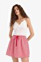 A-Line Checkered Regular Waist Seersucker Textured Mini Skirt F7155Ax25Sm - 5