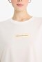 100% Cotton Relax Fit Crew Neck Appliqué Printed Combed Cotton T-Shirt F5102Ax25Sm - 5