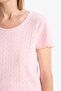 Regular Fit Pajama Set Short Sleeve Top Elastic Waist Shorts E4335Ax25Sp - 6