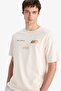 100% Cotton Initial D Boxy Fit Crew Neck Back Printed Short Sleeve T-Shirt F2877Ax25Sm - 3